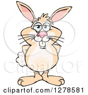 Clipart Of A Happy Rabbit Royalty Free Vector Illustration