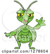 Happy Praying Mantis Waving