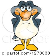 Clipart Of A Happy Penguin Royalty Free Vector Illustration