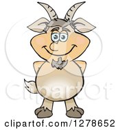 Clipart Of A Happy Pan Standing Royalty Free Vector Illustration