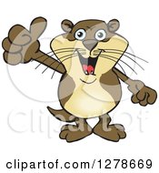 Happy Otter Holding A Thumb Up
