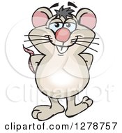 Poster, Art Print Of Happy Mouse Standing