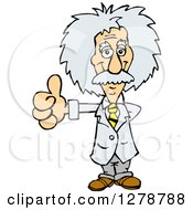 Poster, Art Print Of Scientist Albert Einstein Giving A Thumb Up