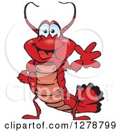 Poster, Art Print Of Happy Lobster Waving