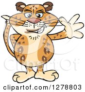 Poster, Art Print Of Leopard Big Cat Waving