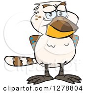 Clipart Of A Happy Kookaburra Bird Royalty Free Vector Illustration by Dennis Holmes Designs