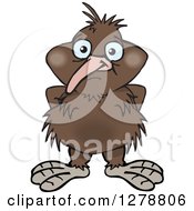 Clipart Of A Kiwi Bird Royalty Free Vector Illustration by Dennis Holmes Designs