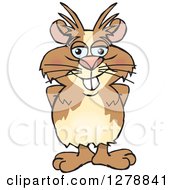 Clipart Of A Happy Guinea Pig Royalty Free Vector Illustration