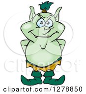 Clipart Of A Happy Goblin Royalty Free Vector Illustration