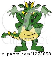 Poster, Art Print Of Green Dragon Standing