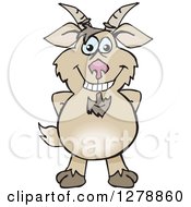 Poster, Art Print Of Happy Brown Goat