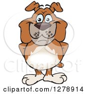 Poster, Art Print Of Happy Brown Bulldog Standing