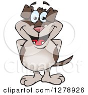 Poster, Art Print Of Happy Two Toned Brown Dog Standing