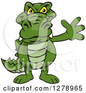 Poster, Art Print Of Happy Alligator Waving
