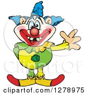 Poster, Art Print Of Happy Clown Standing And Waving