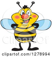 Poster, Art Print Of Happy Bee Standing