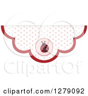 Clipart Of A Polka Dot Ladybug Bunting Border Royalty Free Vector Illustration by BNP Design Studio
