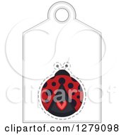 Poster, Art Print Of Ladybug Sales Tag With Text Space And A Heart