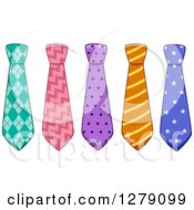 Poster, Art Print Of Colorful Patterened Business Neck Ties