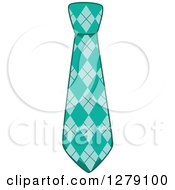 Clipart Of A Diamond Patterened Business Man Neck Tie Royalty Free Vector Illustration