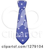 Poster, Art Print Of Purple Star Patterened Business Man Neck Tie