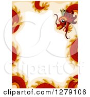 Red Chinese New Year Dragon Border