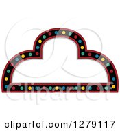 Poster, Art Print Of White Arch Casino Sign With Colorful Lights Black And Red Borders