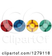 Border Of Colorful Poker Chips