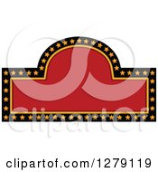 Clipart Of A Red Arched Casino Sign With A Border Of Stars Royalty Free Vector Illustration by BNP Design Studio