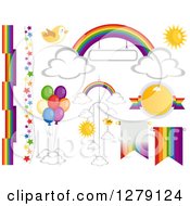 Rainbow Themeed Design Elements