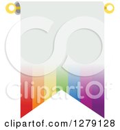 Rainbow Stripe Bunting Flag With White Text Space