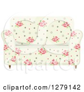 Poster, Art Print Of Vintage Rose Patterned Couch
