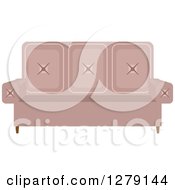 Clipart Of A Retro Love Seat Couch Royalty Free Vector Illustration