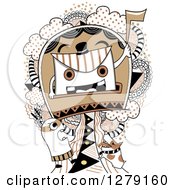 Clipart Of A Doodle Of Monsters And Mail Royalty Free Vector Illustration by BNP Design Studio