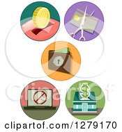 Poster, Art Print Of Thrift And Banking Icons