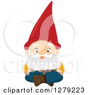 Poster, Art Print Of Fantasy Sitting Male Garden Gnome