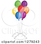 Poster, Art Print Of Clouds And Colorful Party Balloons