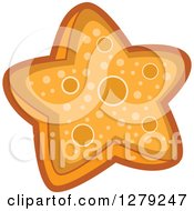 Clipart Of A Spotted Orange Starfish Royalty Free Vector Illustration