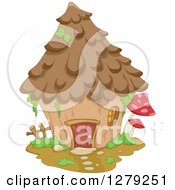 Clipart Of A Fantasy Gnome House Royalty Free Vector Illustration
