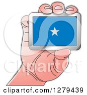 Poster, Art Print Of Caucasian Hand Holding A Somalia Flag