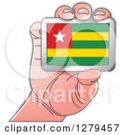 Poster, Art Print Of Caucasian Hand Holding A Togo Flag