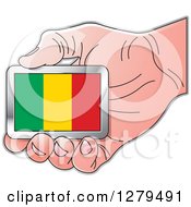 Poster, Art Print Of Caucasian Hand Holding A Mali Flag