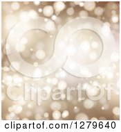 Poster, Art Print Of Golden Christmas Background Of Bokeh Lights