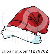 Clipart Of A Red Santa Hat With White Wool 3 Royalty Free Vector Illustration