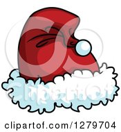 Clipart Of A Red Santa Hat With White Wool 2 Royalty Free Vector Illustration by Vector Tradition SM