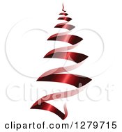 Clipart Of A Red Ribbon Christmas Tree Royalty Free Vector Illustration by Vector Tradition SM