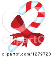 Poster, Art Print Of Christmas Candy Canes Forming A Heart Over Holly