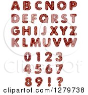 Poster, Art Print Of Christmas Gingerbread Cookie Letters Numbers And Punctuation