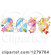 Poster, Art Print Of Stripes Toys And Dot Patterned New Year 2015