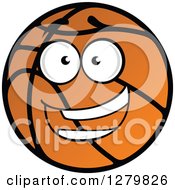 Clipart Of A Happy Excited Basketball Character Royalty Free Vector Illustration